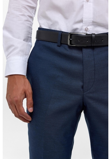 SÜVARİ Lacivert Regular Armürlü Kumaş Pantolon