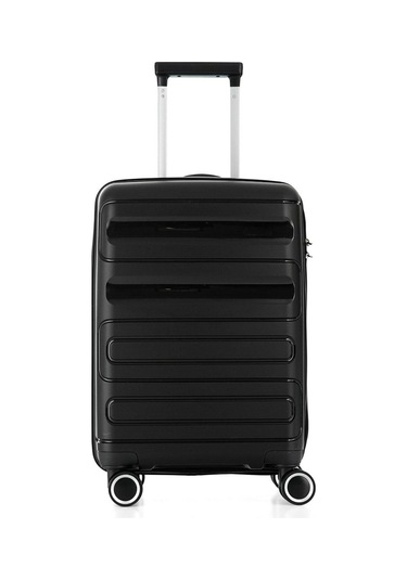 Kırılmaz Valiz Kılf Set Orta Boy Siyah Polipropilen Gövdeli 8683255012411 Siyah