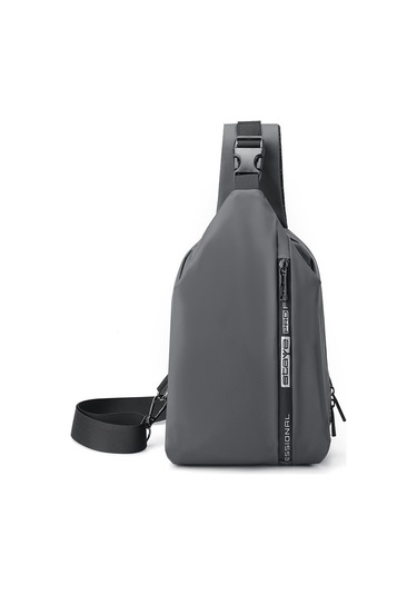 Erkekler İçin Şık Ve Pratik Su Geçirmez Çapraz Omuz Çantası - Çok Fonksiyonlu Küçük Göğüs Çantası, Günlük Kullanım İçin Rahat Ve Dayanıklı Sırt Çantası Gri