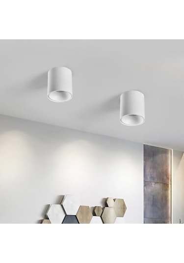 Silindir Sıva Üstü Led Spot Beyaz-beyaz 5w