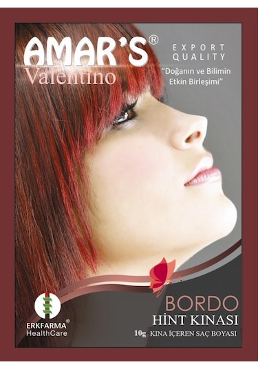 Amar's Kına İçeren Saç Boyası 12 x 10 G Bordo