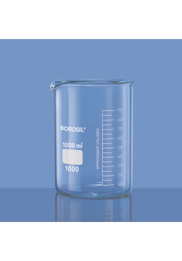 Cam Beher %100 Borosilikat 3.3 Borosil Yüksek Kaliteli 1000 ML
