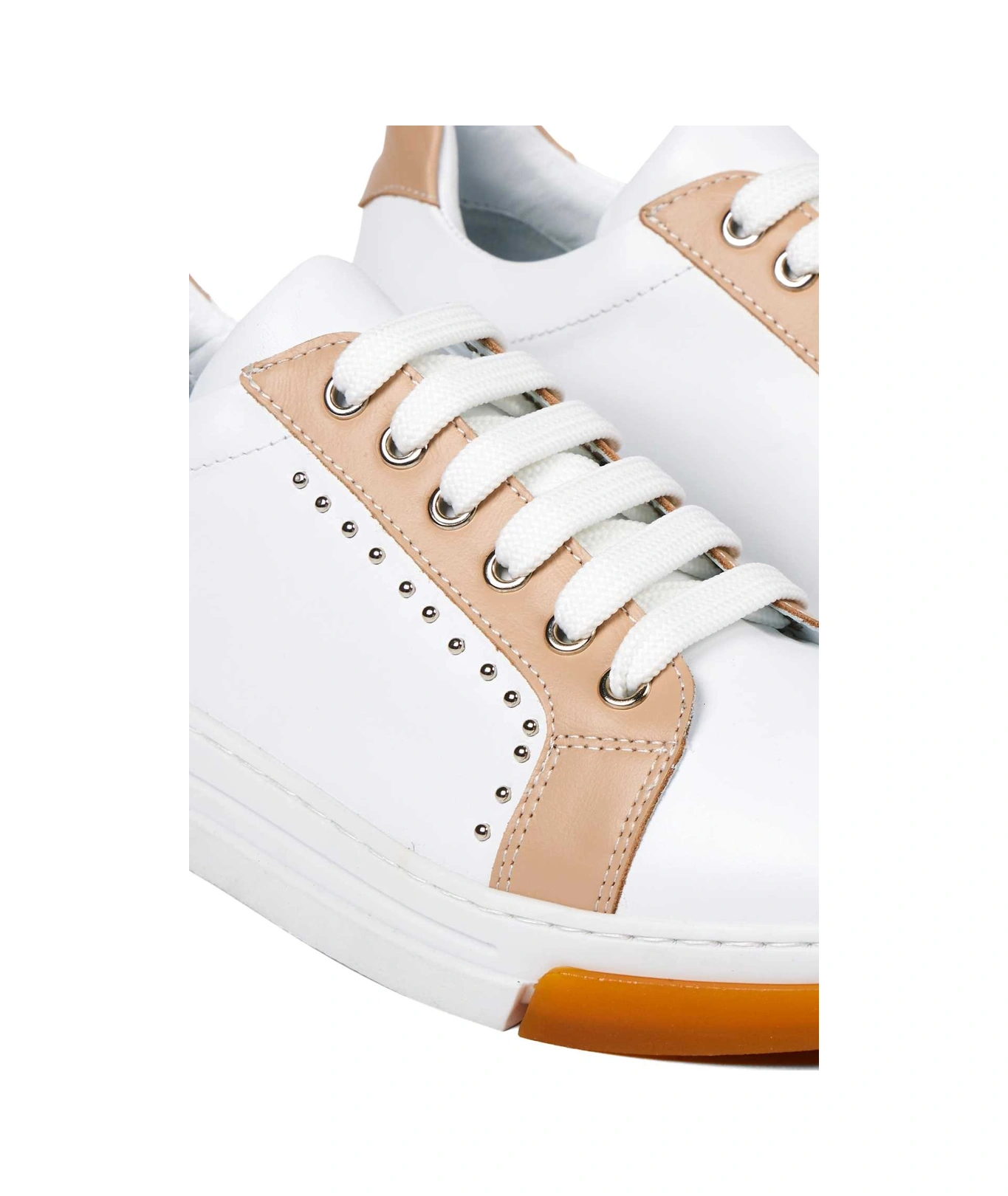 Bestello Bağcıklı Termoplastik Sneaker 101-232155-03 Kadın Ayakkabı Beyaz-nude