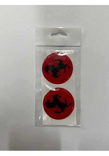 Motosiklet Damla Etiket Ferrari Kırmızı Sticker 5x5cm