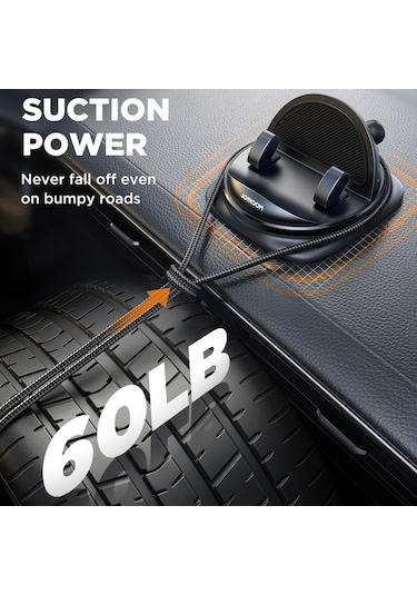 Joyroom Jr-zs354 360 Derece Dönebilen Kontrol Paneli Araç Telefonu Tutucu Siyah