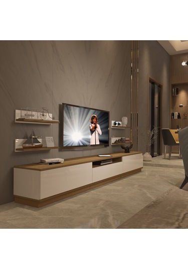 Decoraktiv Trendstyle 270rs Mdf Tv Ünitesi Tv Sehpası Pera - Beyaz
