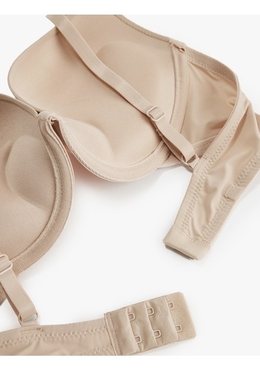 Koton Rahat Kalıp Destekli Ekstra Dolgulu Sütyen Bej 6wlk10007mk Ekru