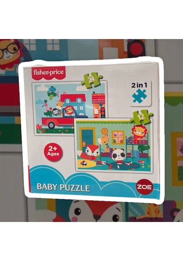 Fisher Price Bebek Puzzle Baby Puzzle 2 İn 1 24 Ve 12 Parça 2+