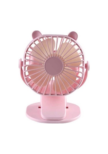 Didadodo Usb Masalı Mini Masa Vantilatörü - 3 Hızlı, 360 Dön., Taşınabilir Serinletici Pembe, 360 Dönme Pembe