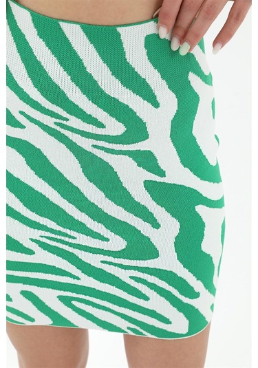 Zebra Desen Etek - Yeşil - Yeşil