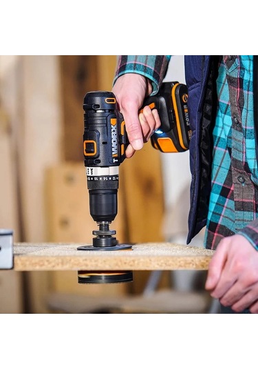 Worx Wx370.1 20volt/2.0ah. Li-ion Çift Akülü Profesyonel Şarjlı Darbeli Matkap Fr Wx370.1