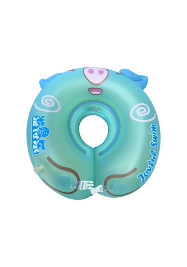 Qingmipy Bebek Boyun Simidi - 3-12 Aylık Yenidoğanlar İçin Güvenli Şişme Havuz Yüzme Halkası Mavi