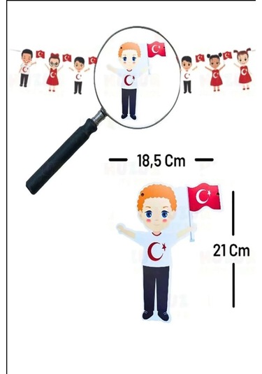 23 Nisan Elele Tutuşan Neşeli Çoçuklar Dekoratif Banner Süsleme