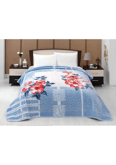 Mink Solana Lüks Vizon Battal Boy Battaniye 992 Mavi 220X240 Mavi