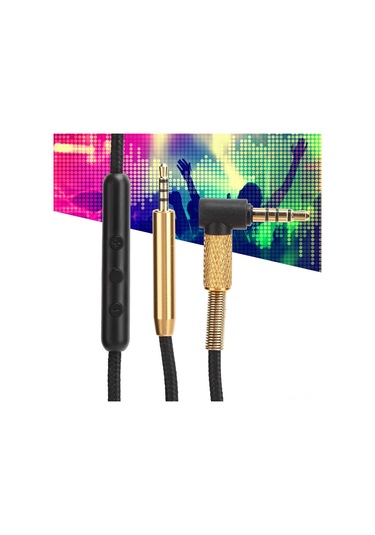 Yaleker 2.5mm'den 3.5mm'ye Ses Çevirici Kablosu, Ofc Bakır Çekirdekli, Mikrofonlu, 1.5m Uzunlukta, Akg Y40/y50/y45, Creative Lıve2, Jbl S700, Bose Qc25/qc35 Uyumlu Siyah