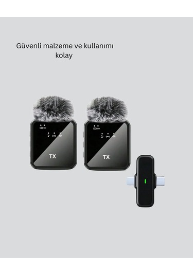Ceylan Adam 2in1 Kablosuz Yaka Mikrofonu Apple Uyumlu iOS Ve Android