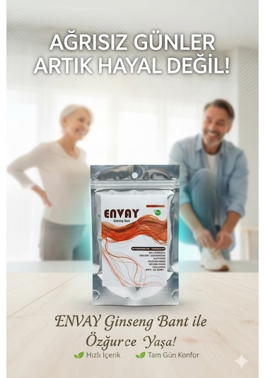 Ginseng Ağrı Bandı, Isıtıcı Ve Rahatlatıcı Bant 25 Adet 1 Paket