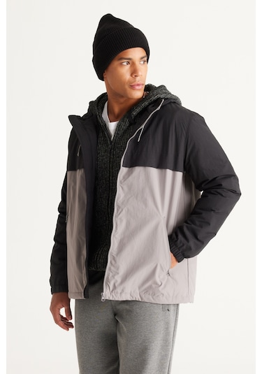 Ac&Co / Altınyıldız Classics Erkek Sıyah Grı Standart Fit Normal Kesim Dik Yaka Yan Cep Mont Siyah - Gri Ac&Co / Altınyıldız Classics Erkek Sıyah Grı Standart Fit Normal Kesim Dik Yaka Yan Cep Mont Siyah - Gri