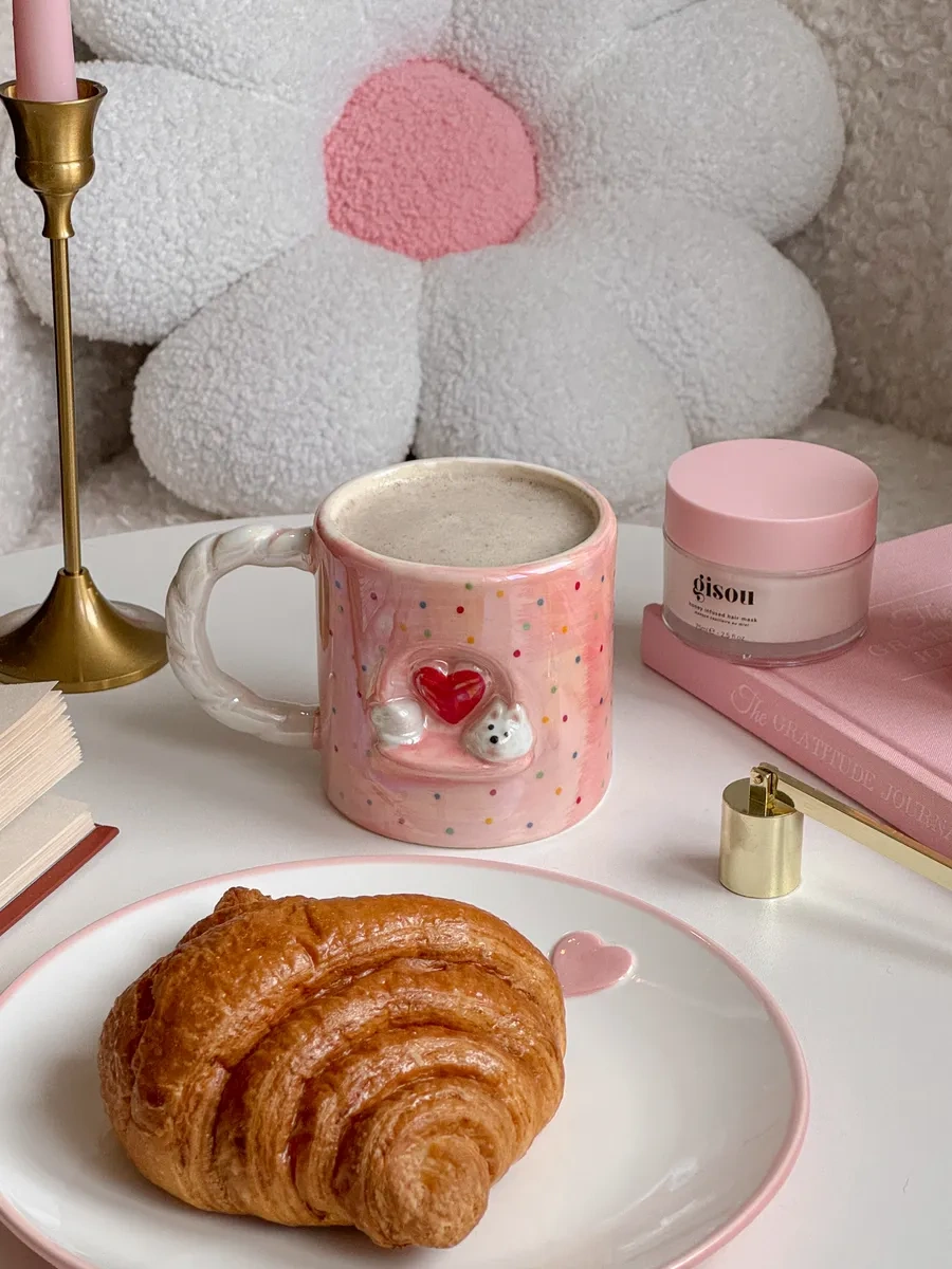 Perex Köpekli Kupa, Seramik Çay Kahve Fincanı, 320 Ml 280184116 Bej