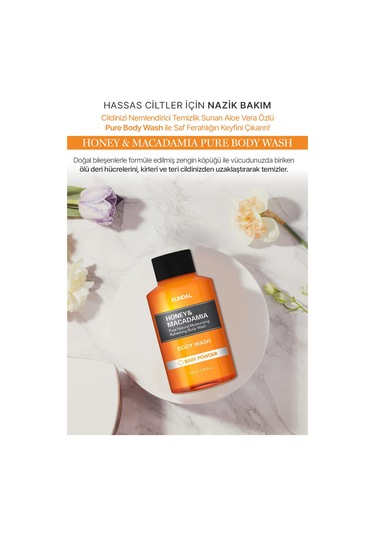 Kundal Honey & Macadamia Baby Powder Yoğun Nemlendirici Vücut Yıkama Jeli 100 ML