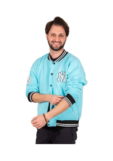 Deepsea Erkek Açık Mavi Çıtçıtlı Kolej Mont 2304760 Açık Mavi