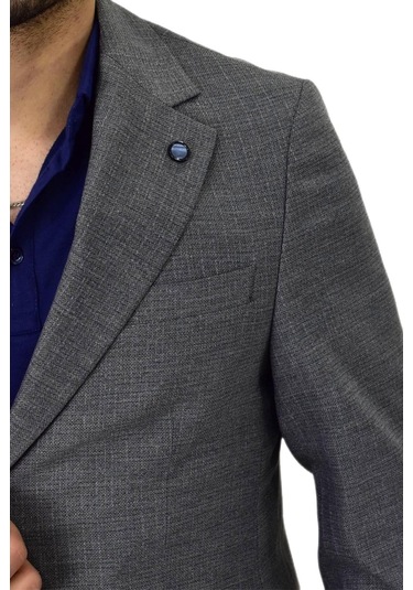 Erkek Tek Spor Ceket 4 Drop Bgl-st04470 Koyu Gri