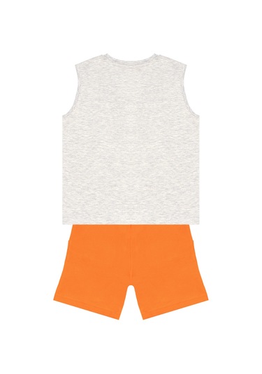 Denokids Kaykay Dino Erkek Çocuk T-shirt Şort Takım Renkli Çok Renkli