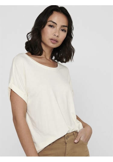 Only Kadın Kısa Kollu Bisiklet Yaka T-shirt - 15106662 001