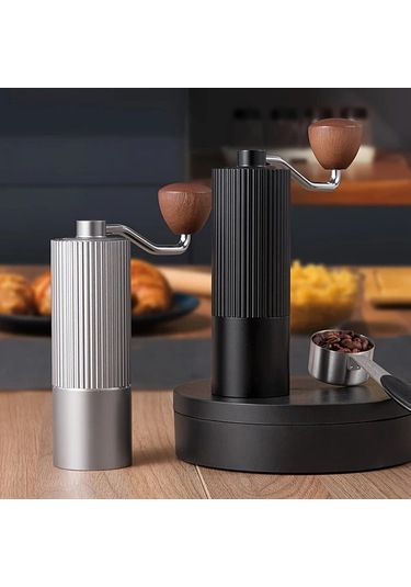 Honeybeeshop Siyah Paslanmaz Celik Manuel Kahve Cekirdek Ogutucu Ev Ofis Kullanimi Elektrik Gerektirmez