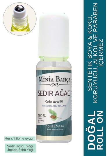 Minia Bahçe Aromaterapi Sedir Ağacı Roll-on, %100 Doğal, 10ml