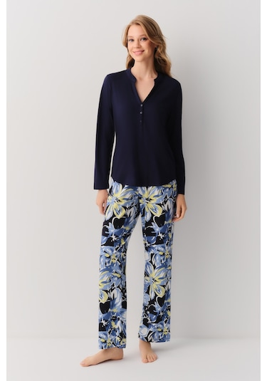 Suwen Grace Pijama Takımı Sh26229660846 Çiçek Desenli