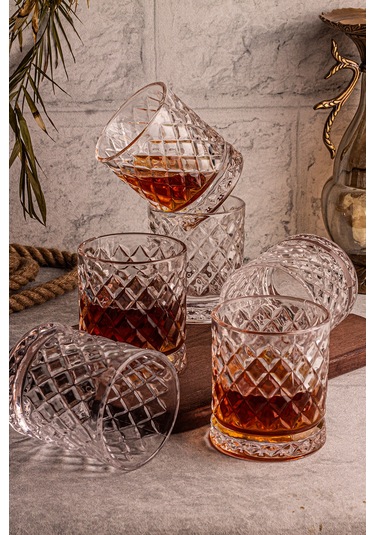 Snippy Madrid - 6'lı Cam Bardak 250 Ml El Yapımı Meşrubat Bardağı