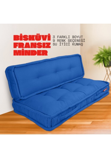 Xpermate Bisküvi Minder Petek Önü Fransız 60x120x14 Mavi