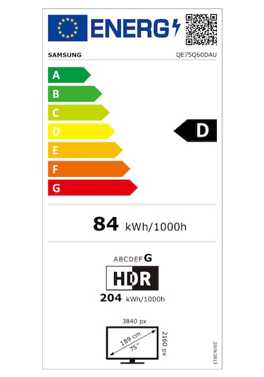 Samsung 75Q60D 75" 4K Ultra HD Smart LED TV