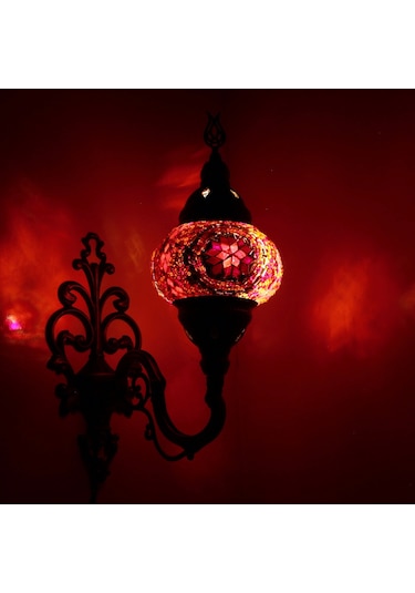 Dekoratif MOZAİK LAMBA APLİK EL YAPIMI DUVAR LAMBASI