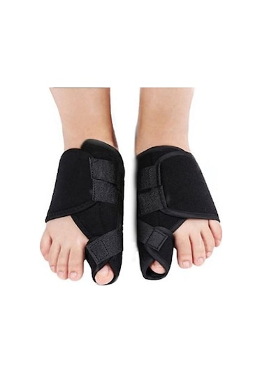 Halluks Gece Ateli Ayak Baş Parmak Kemik Çıkıntısı Düzeltici Siyah