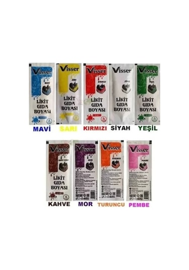 Visser Likit Gıda Boyası 4 x 12 ML