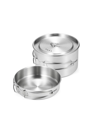 Ulzyvf Kamp Tava Tencere Taşıma Seti Paslanmaz Katlanır Gümüş File Çelik Çanta 2'li Gümüş Gümüş