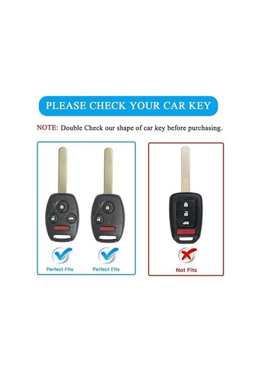 Neevoyu Bentianj3 Beyaz Araba Anahtarı Koruması - Accord, Civic, Pilot, Crv, Crz, Odyssey, Fit Uyumlu 4 Tuşlu