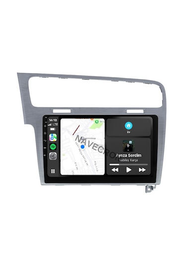 Volkswagen Golf 7 12-20 10" Gri Uyumlu Androıd Multimedya Gerçek 2/32 Kablosuz Carplay Geri Görüş Kameralı 10"