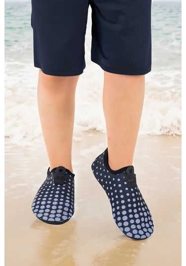 Kiko Kids Point Havuz Plaj Erkek Çocuk Deniz Ayakkabısı 7514 Siyah - Gri Siyah - Gri