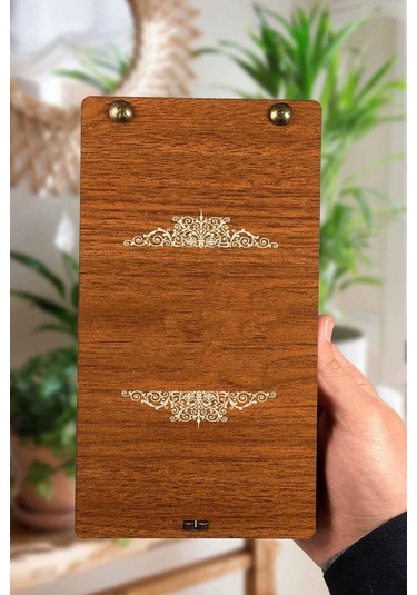 3'lü Menteşeli Ahşap Tesbih & Bileklik Kutusu Açık Mavi