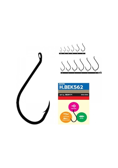 Hayabusa Hbek 562 Black Nickel 6 Lı No: 2/0 Olta İğnesi