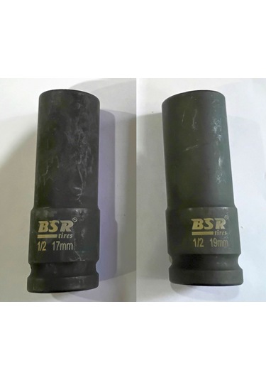 Bsr 17 Ve 19mm Uzun Darbeli Lokma 1/2 Inch, 2 Adet