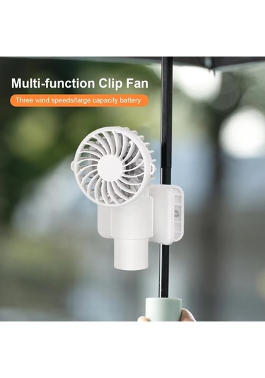 Ambition Green Portable Usb Umbrella Fan Compact Fan Foroutdoor