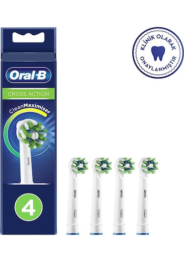 Oral-B Cross Action Clean&Maximiser Şarjlı Diş Fırçası Yedek Başlığı 4'lü