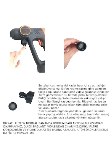 Kraft Hart Çift Akülü Şarjlı Yüksek Basınçlı Oto Yıkama Makinesi