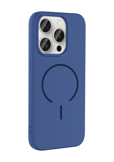 Apple Uyumlu iPhone 15 Pro Kılıf M-safe Şarj Özellikli Sys Meta Kapak - Siyah Siyah