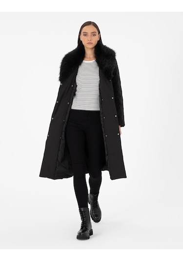 Pierre Cardin Kadın Siyah Kaban 50290313-vr046 Siyah