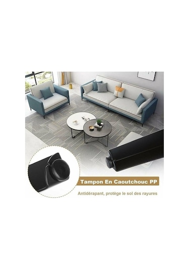 Flybuy 8'li Metal Kanepe Ayak Takımı 15 Cm, 600 Kg Yük Kapasite Siyah Mobilya Ayağı Kanepe Desteği, Tv Dolabı Ayağı, Dolap Takımı -